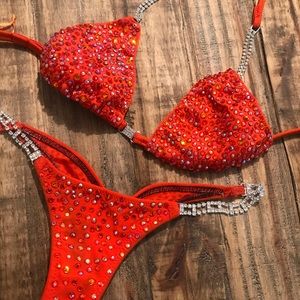 Burnt orange competition bikini